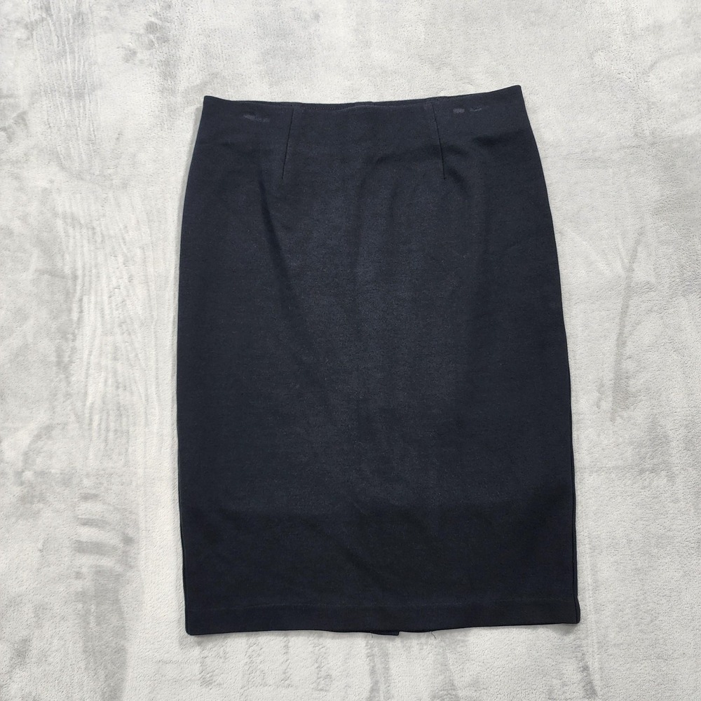 J. Jill Skirt Womens S TALL Black Ponte Pencil Knee Length Lined Stretch Office